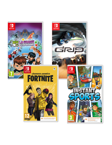 Pack 4 jeux d'action Nintendo Switch (Code in a Box) basket pas cher