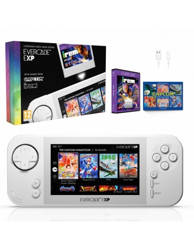 Blaze Evercade EXP - Console Portable + Capcom Collection 18 jeux intégrés & Cartouche Irem Arcade N°07 Incluse la chaussure