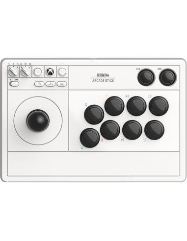 8Bitdo Arcade Stick 2.4G/USB pour Xbox Series X/S, Xbox One et Windows - Edition Blanche / White Edition français